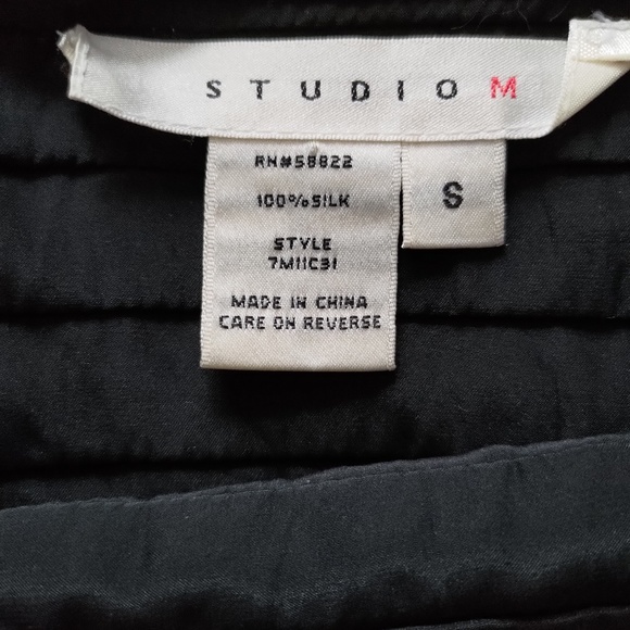 Black Silk Top - Picture 2 of 5